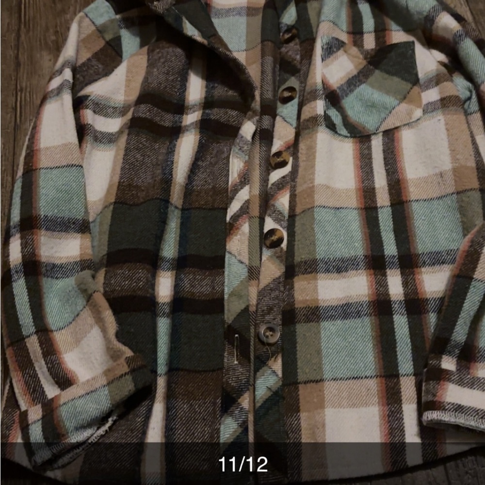 SHEIN Multicolor Plaid Kids Button-Down Shirt